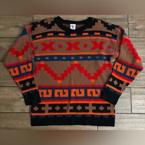Vintage Sweater Bazaar  Southwest Navajo Aztec Multicolor Pullover Sweater